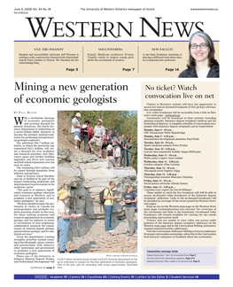 Mining a New Generation of Economic Geologists