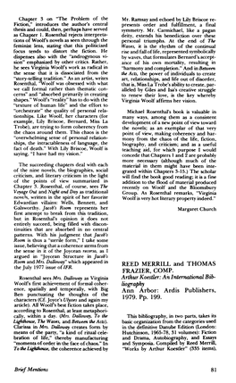 REED MERRILL and THOMAS FRAZIER, COMP. Arthur Koestler: an International Bib- Liography Ann Arbor: Ardis Publishers, 1979. Pp. 1