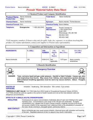 8659 Boron Trichloride (English (US)) Praxair-MSDS North America
