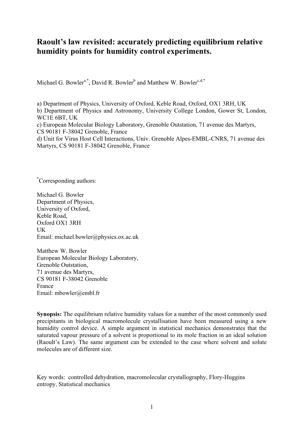 Raoult's Law Revisited: Accurately Predicting Equilibrium Relative