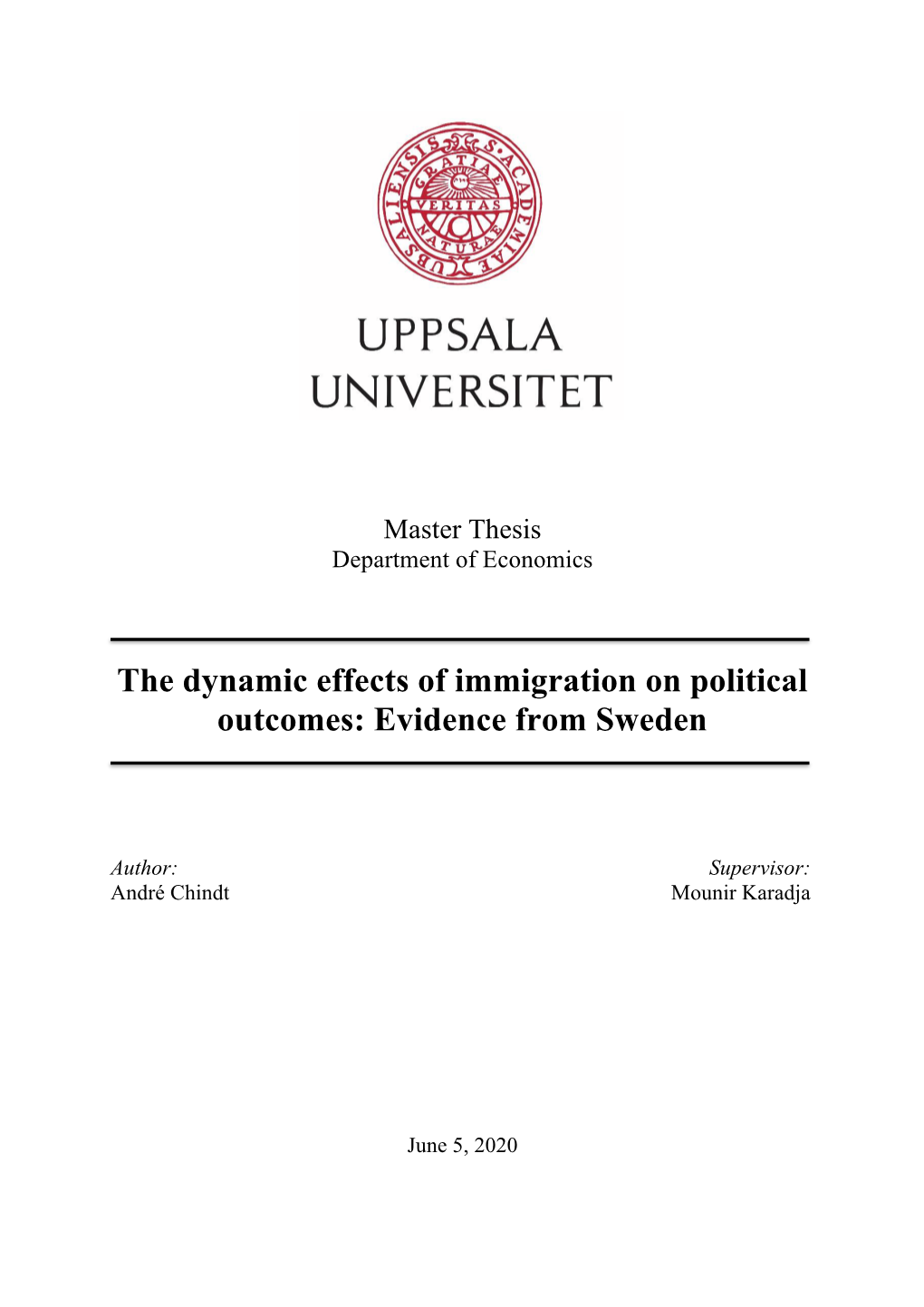 The Dynamic Effects of Immigration on Political Outcomes: Evidence from Sweden