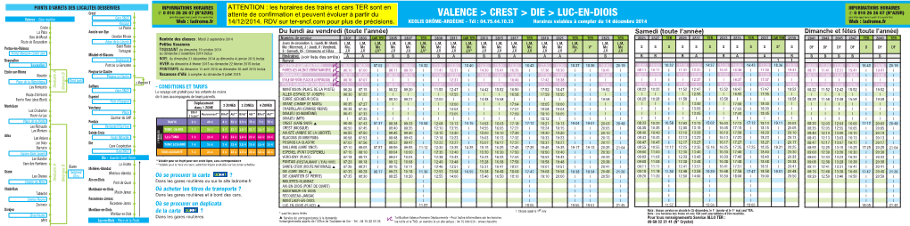 VALENCE &gt; CREST &gt; DIE &gt; LUC-EN-DIOIS