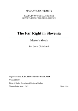 The Far Right in Slovenia
