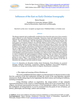 Influences of the East on Early Christian Iconography