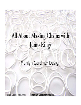 All About Making Chains with Jump Rings