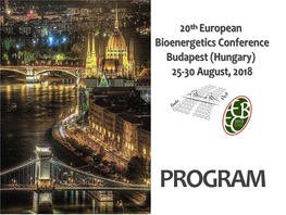 Here Will Be Over 100 Lectures and a Plenary Round Table Session, the Latter Focusing on the Hot Topic of the Mitochondrial Permeability Transition Pore