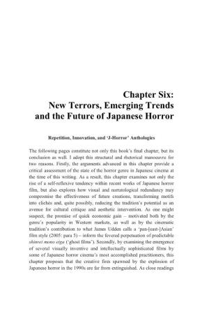 New Terrors, Emerging Trends and the Future of Japanese Horror