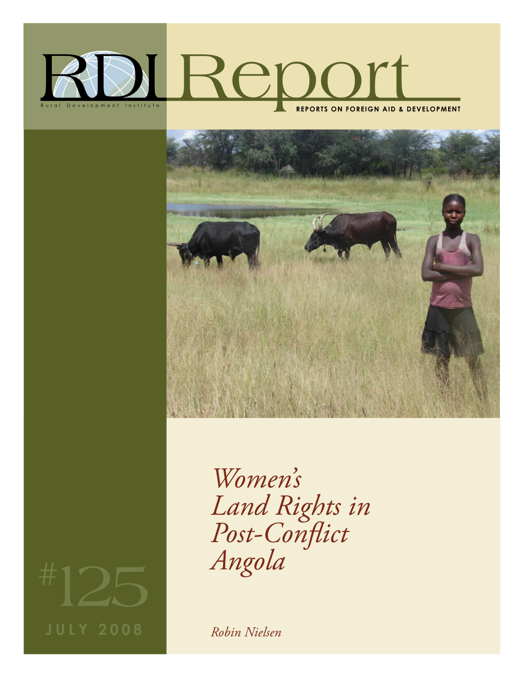 Women's Land Rights in Post-Conflict Angola