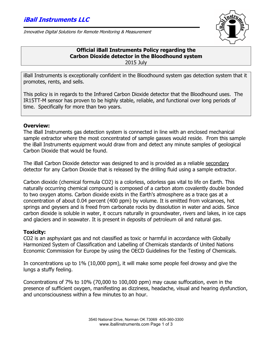 CO2 Company Policy and the Bloodhound