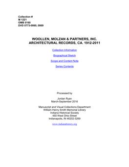 Woollen, Molzan & Partners, Inc. Architectural Records