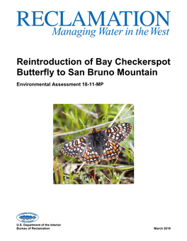 Reintroduction of Bay Checkerspot Butterfly to San Bruno Mountain