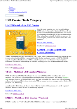 USB Creator Tools - Windows Based | USB Pen Drive Linux
