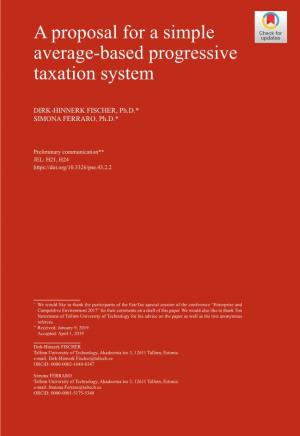 A Proposal for a Simple Average-Based Progressive Taxation System