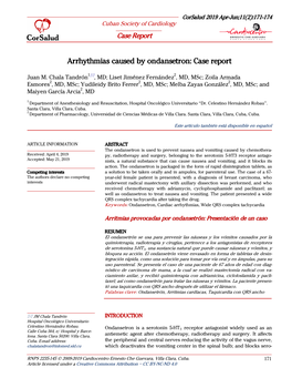 Arrhythmias Caused by Ondansetron: Case Report