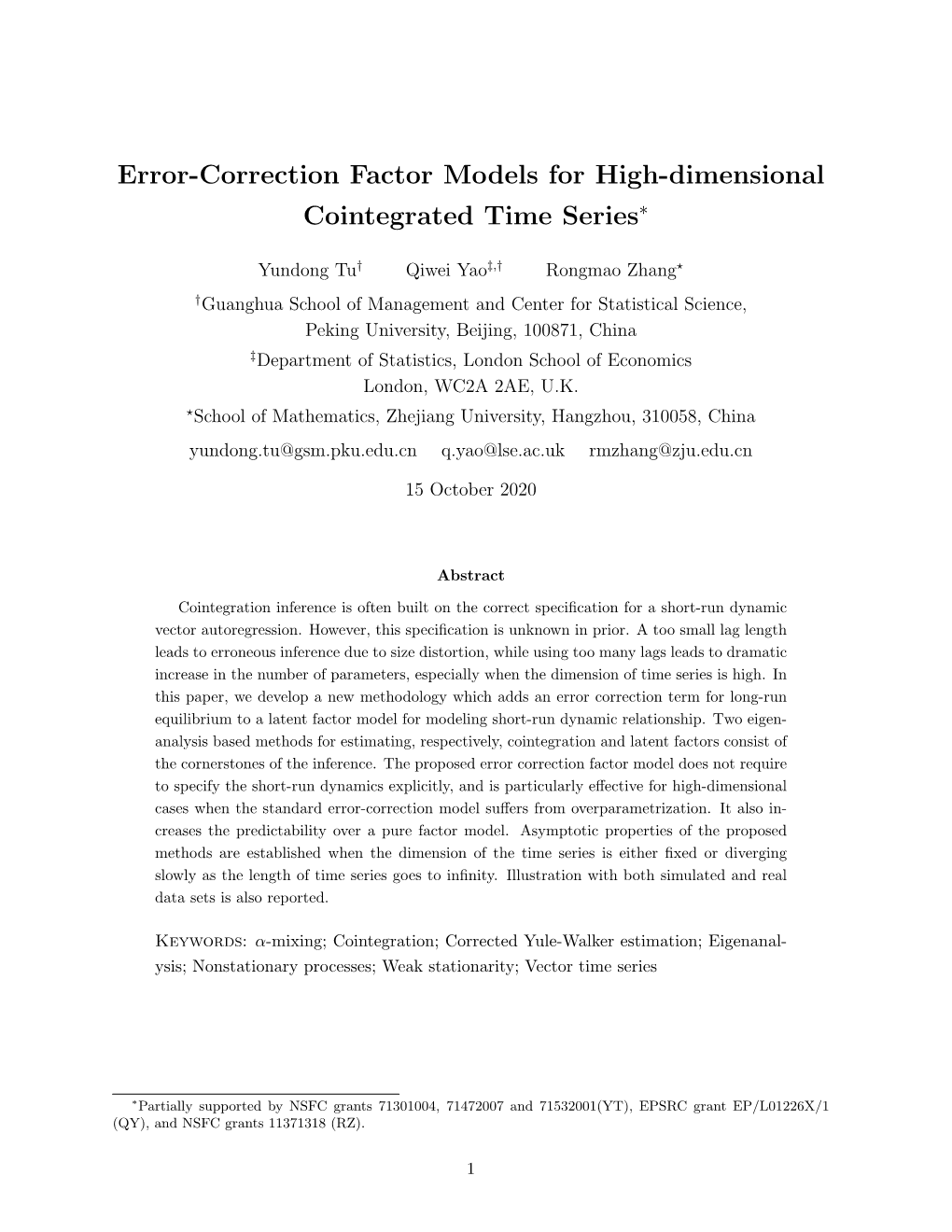 Error-Correction Factor Models for High-Dimensional Cointegrated Time Series∗