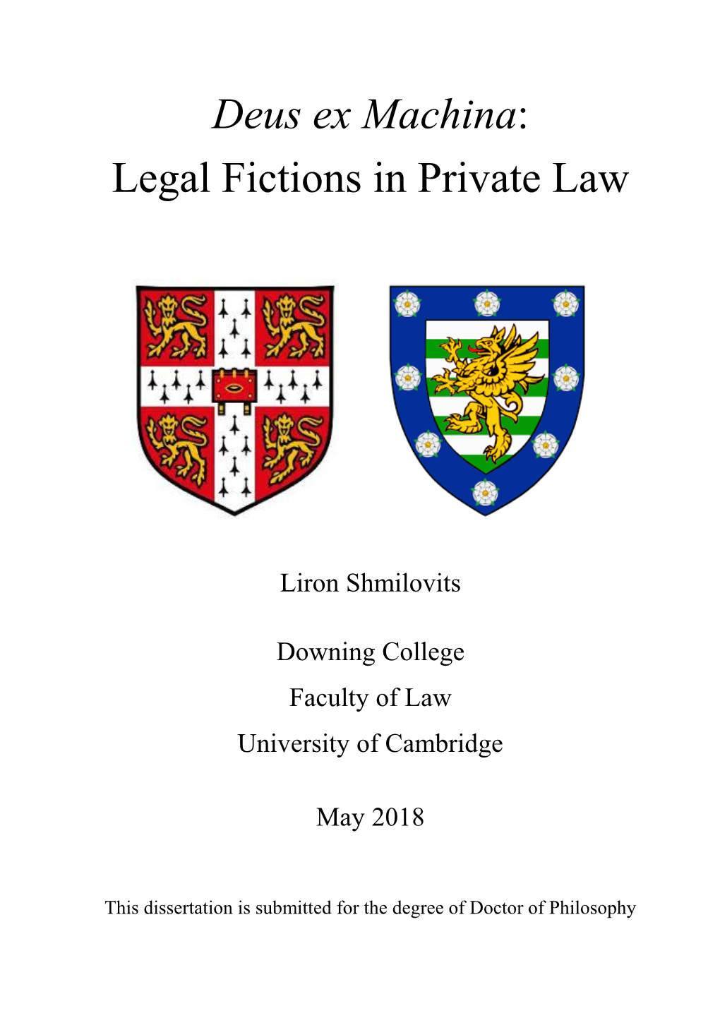 Legal Fictions in Private Law