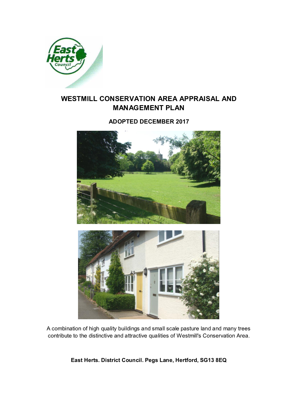 Westmill Conservation Area Appraisal and Management Plan
