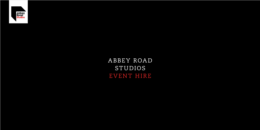 Abbey Road Studios Event Hire