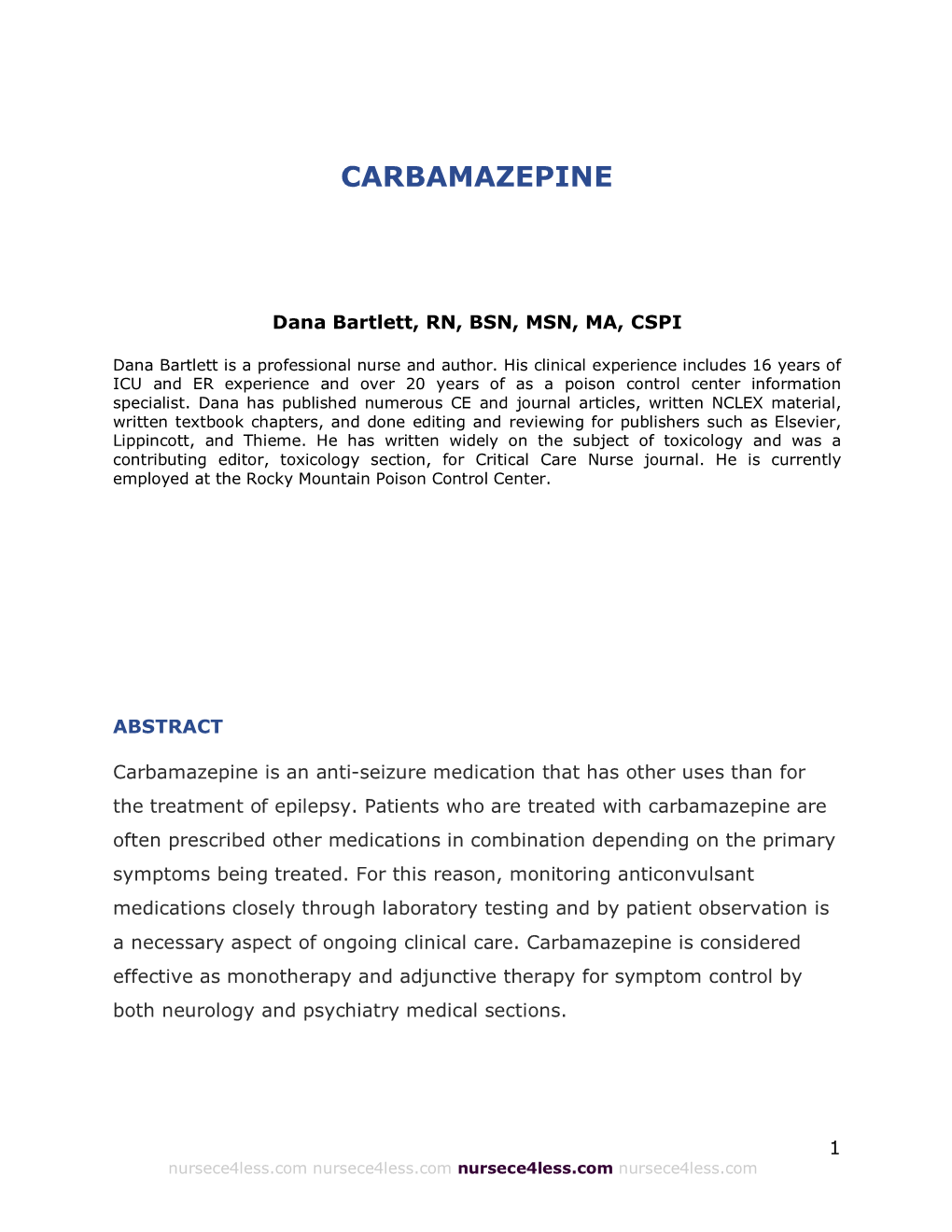 Carbamazepine