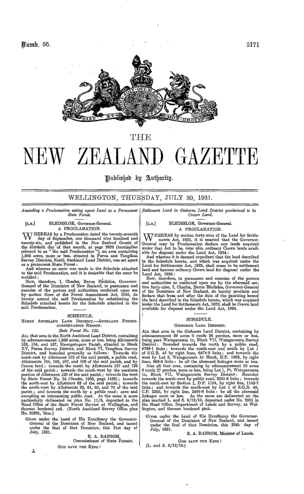 New Zealand.Gazette
