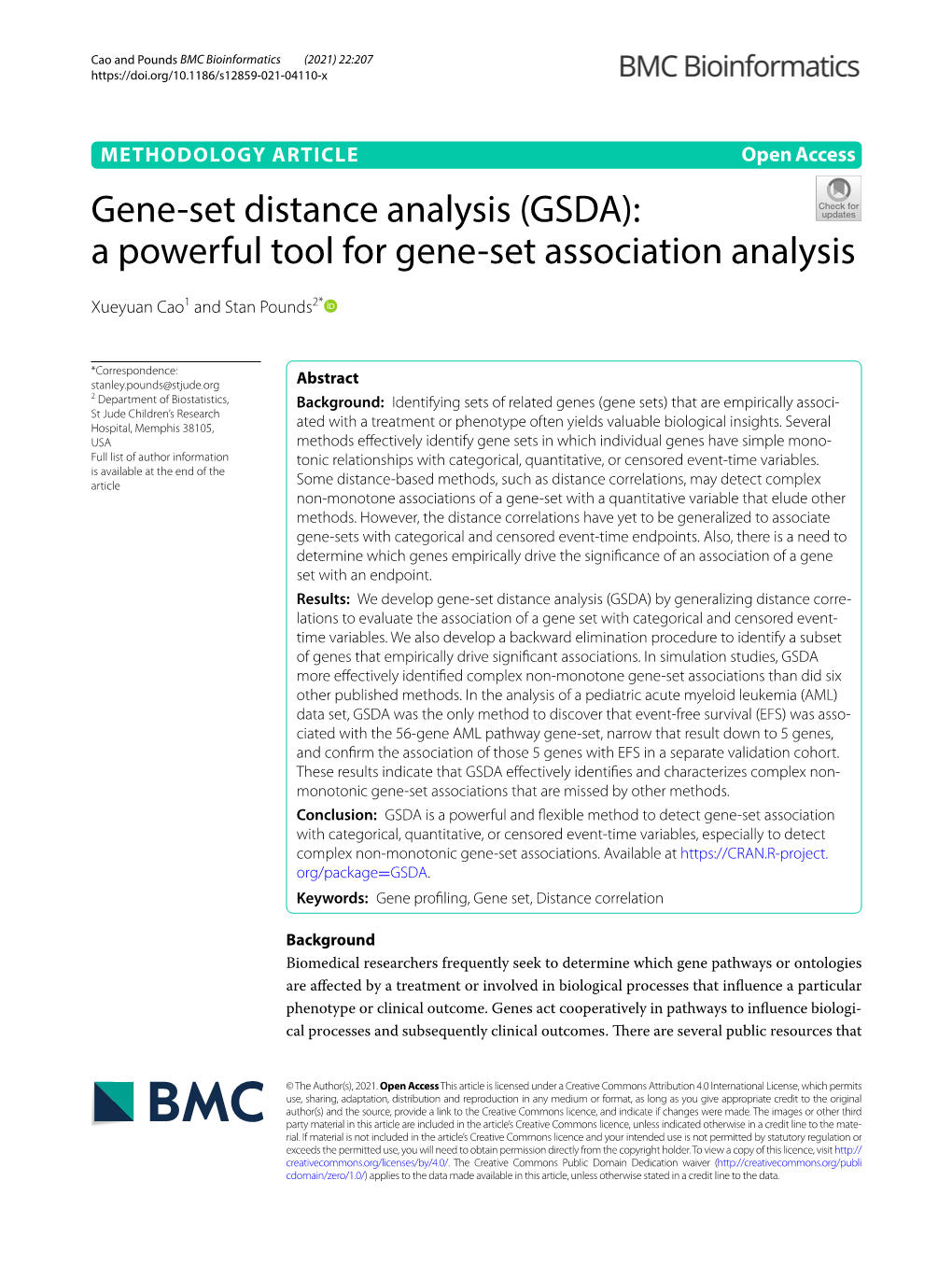 Gene-Set Distance Analysis