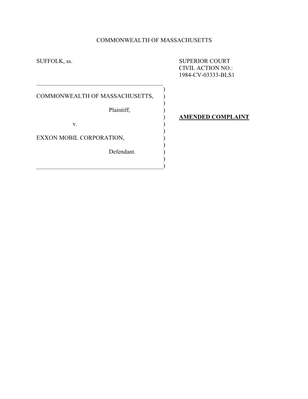 AMENDED COMPLAINT V