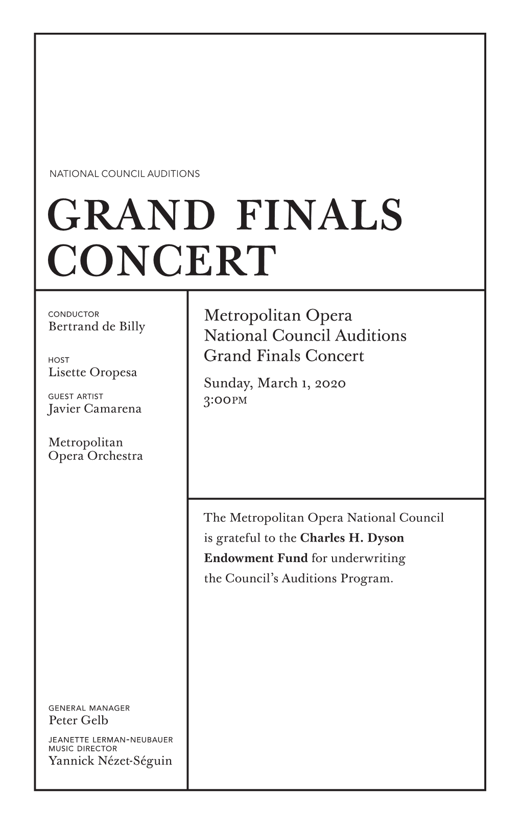 Grand Finals Concert