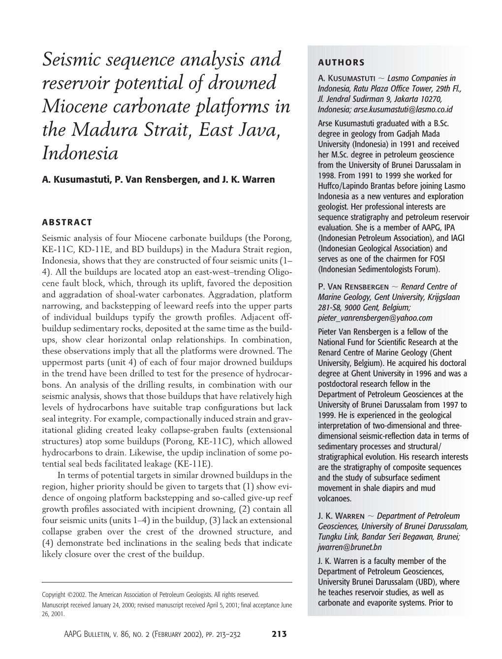 Seismic Sequence Analysis and Reservoir Potential of Drowned