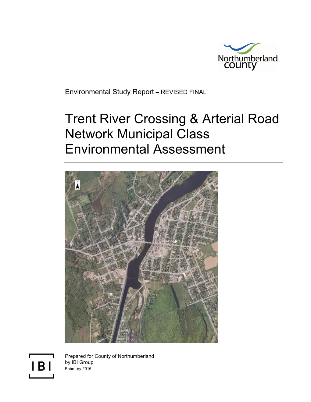 Trent River Crossing ESR Report Prepared by IBI Group Dated December, 2015