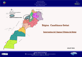 Région De Casablanca- Settat -.:( Agence Urbaine De Settat