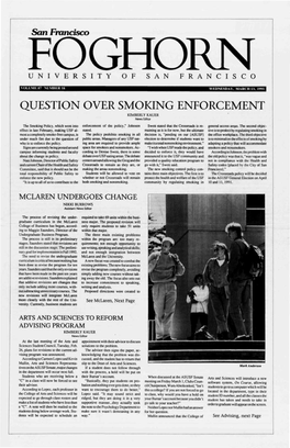 QUESTION OVER SMOKING ENFORCEMENT KIMBERLY KAUER News Editor