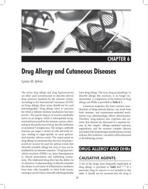 Drug Allergy and Cutaneous Diseases