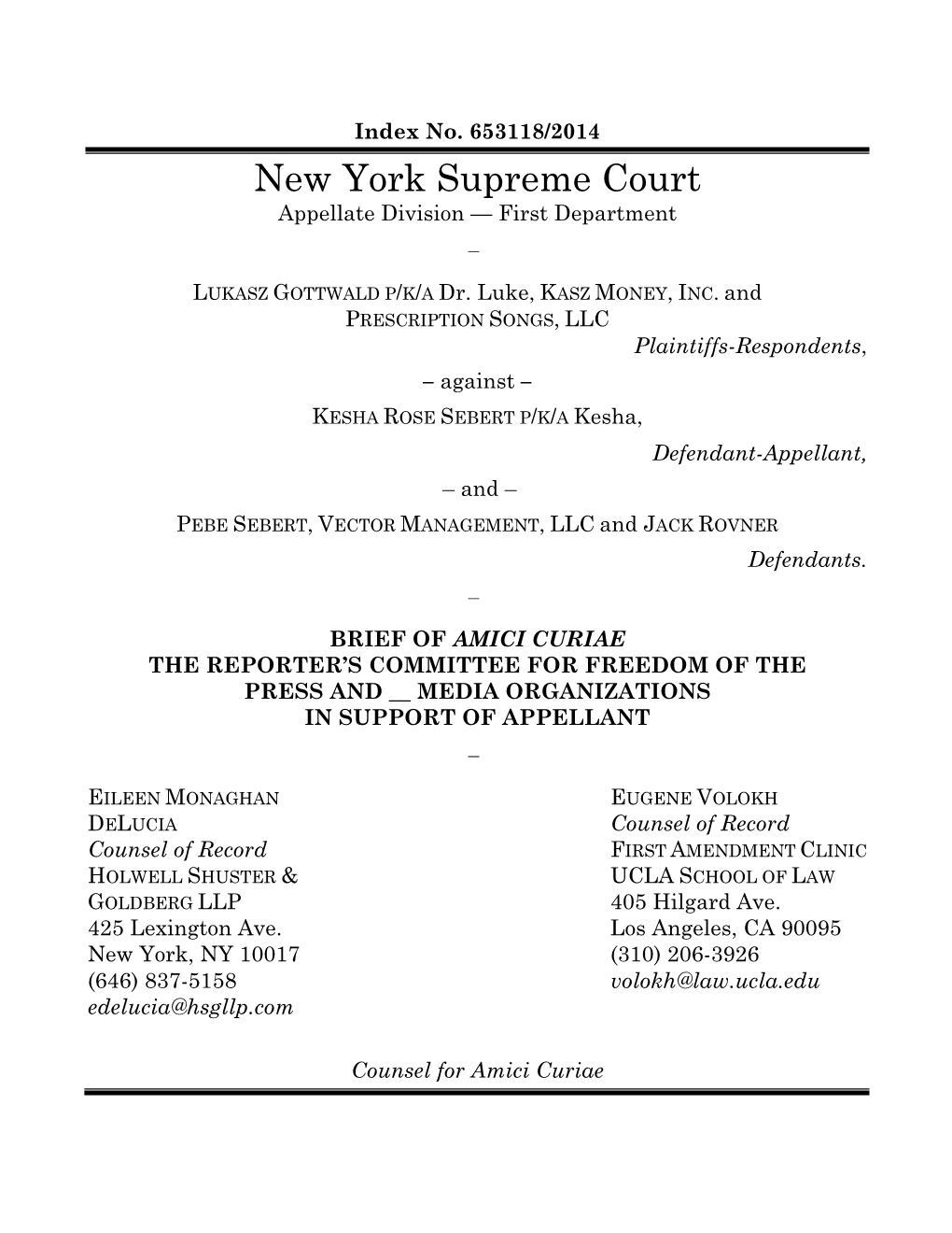 New York Supreme Court Appellate Division — First Department