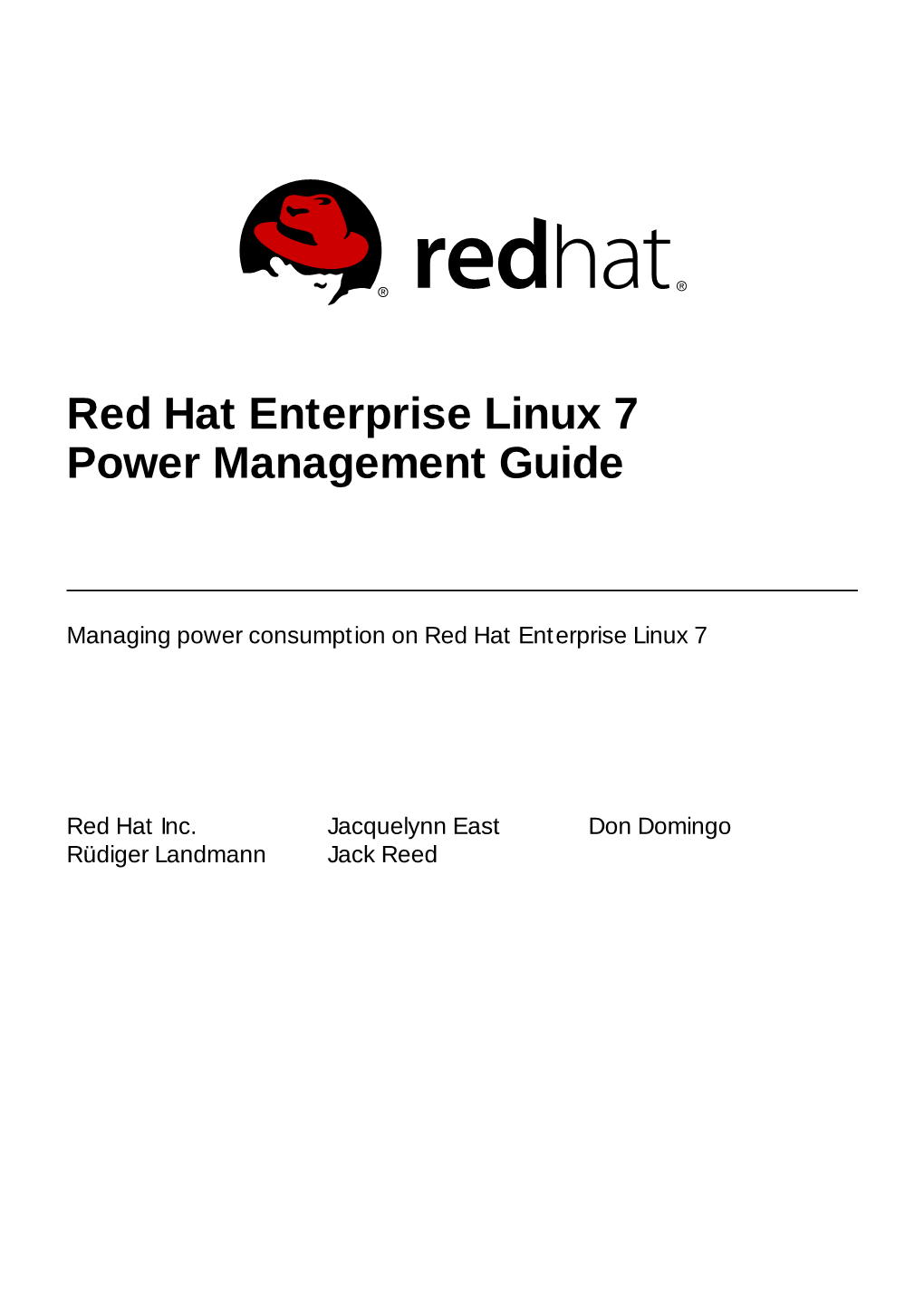 Red Hat Enterprise Linux 7 Power Management Guide