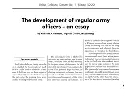 The Development of Regular Army Officers – an Essay