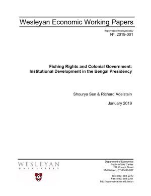 Institutional Development in the Bengal Presidency