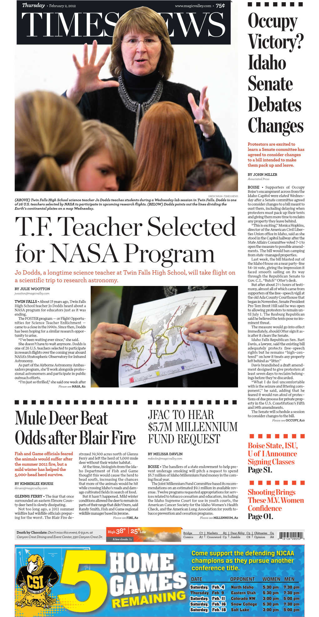 T.F. Teacher Selected for NASA Program