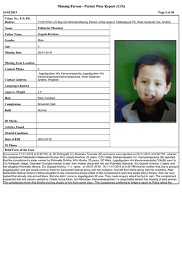 Missing Person - Period Wise Report (CIS) 26/02/2019 Page 1 of 50