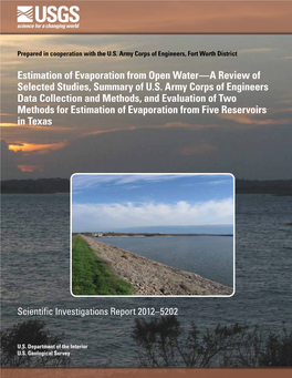 Estimation of Evaporation from Open Water—A Review of Selected Studies, Summary of U.S
