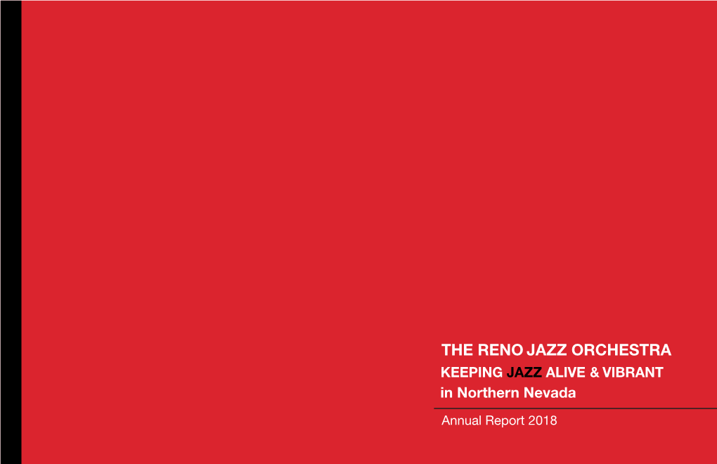 Annual Report 2018 Keeping Jazz Alive and Vibrant!