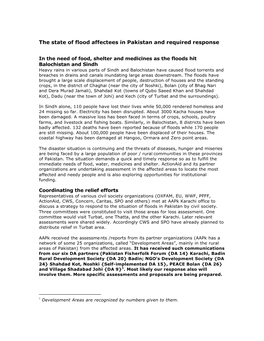 Update for Relief Web Actionaid Pakistan 2