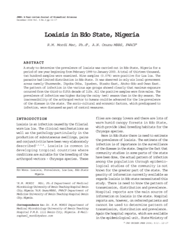 Loaisis in Edo State, Nigeria
