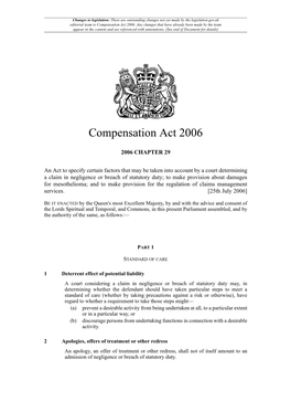 Compensation Act 2006