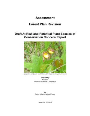 At Risk and Potential Plant Species of Conservation Concern Report