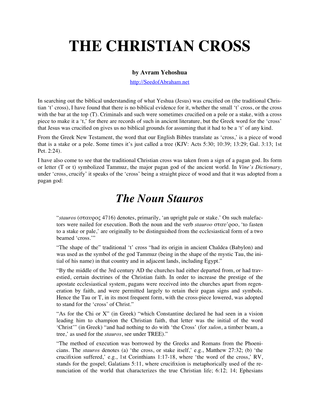 The Christian Cross