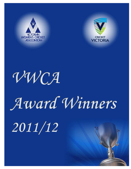 VWCA Award Winners.Pdf