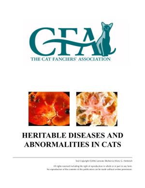 Heritable Diseases and Abnormalities in Cats