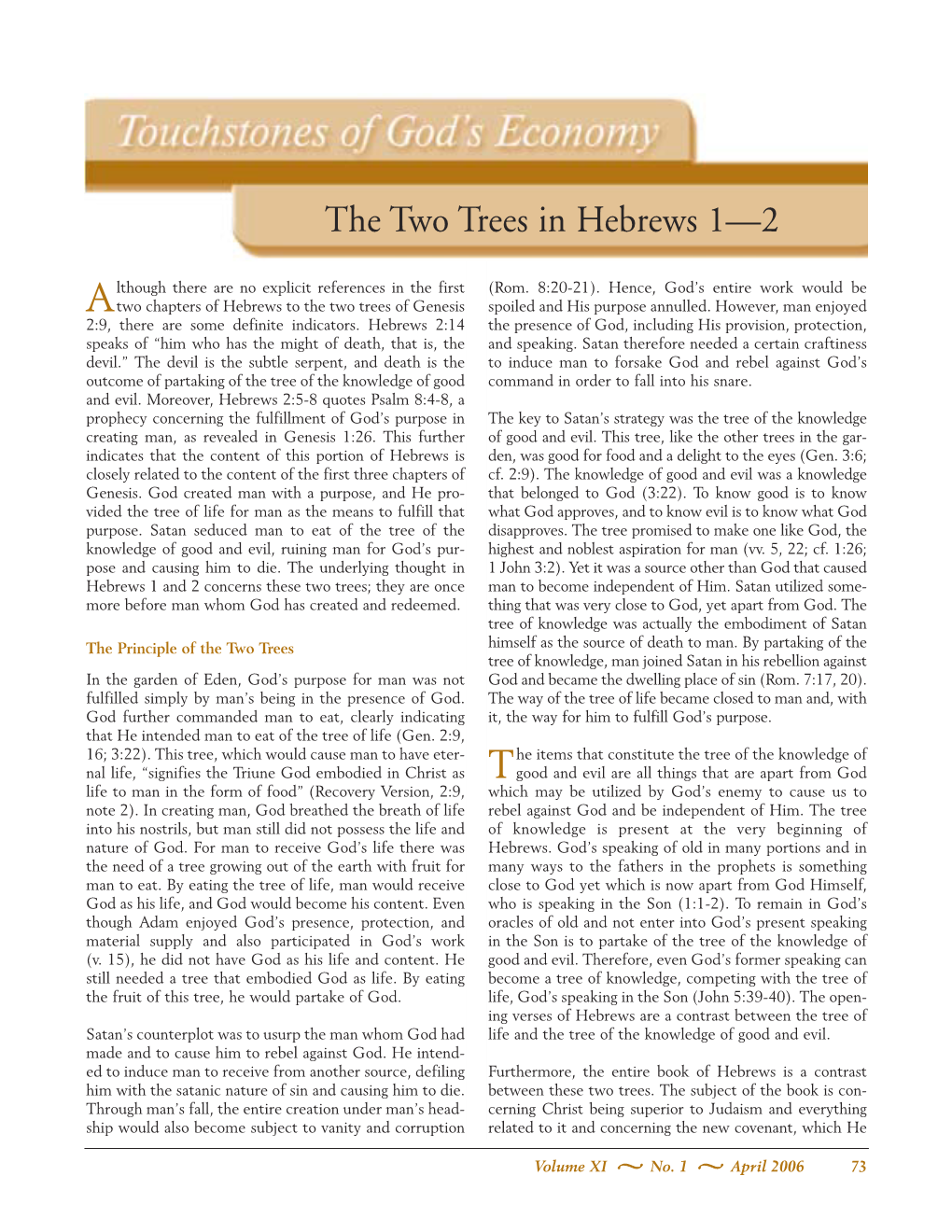 The Two Trees in Hebrews 1—2