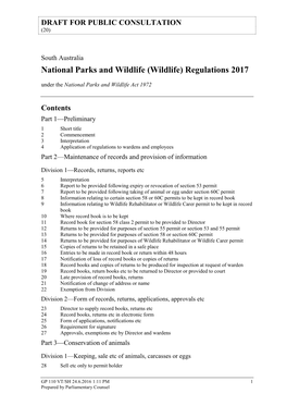 (Wildlife)Regulations 2017