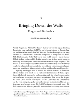Bringing Down the Walls: Reagan and Gorbachev